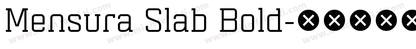 Mensura Slab Bold字体转换